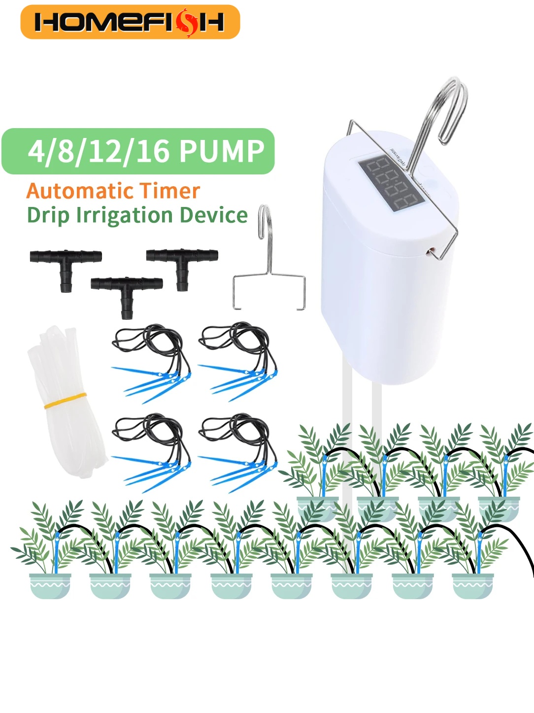 Gardening Tools Kit For Home Garden - HOMEFISH التلقائي زهرة النبات سقي مضخة