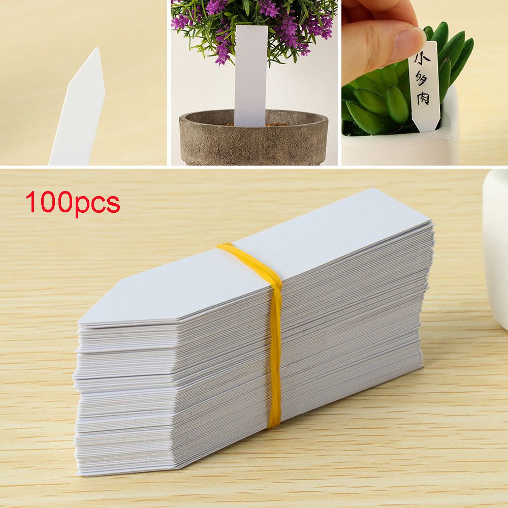 Plant Label Tags - 100 قطعة علامة تصنيف قابلة لإعادة