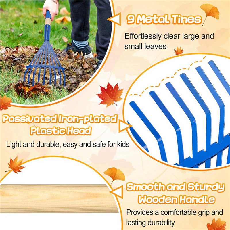 مجرفة أطفال JHD 3X بمقبض خشبي  - مراجعة Gardening Tools For 3 Year Old وسعره