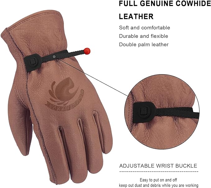 قفازات جلد البقر للرجال والنسا - مراجعة Garden Gloves Thorn Proof وسعره