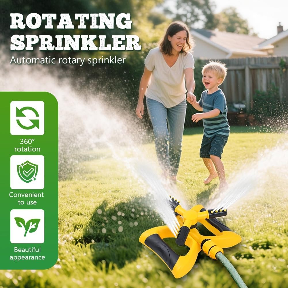 رشاش مياه دوار أوتوماتيكي 360  - مراجعة Gardening Tools Water وسعره
