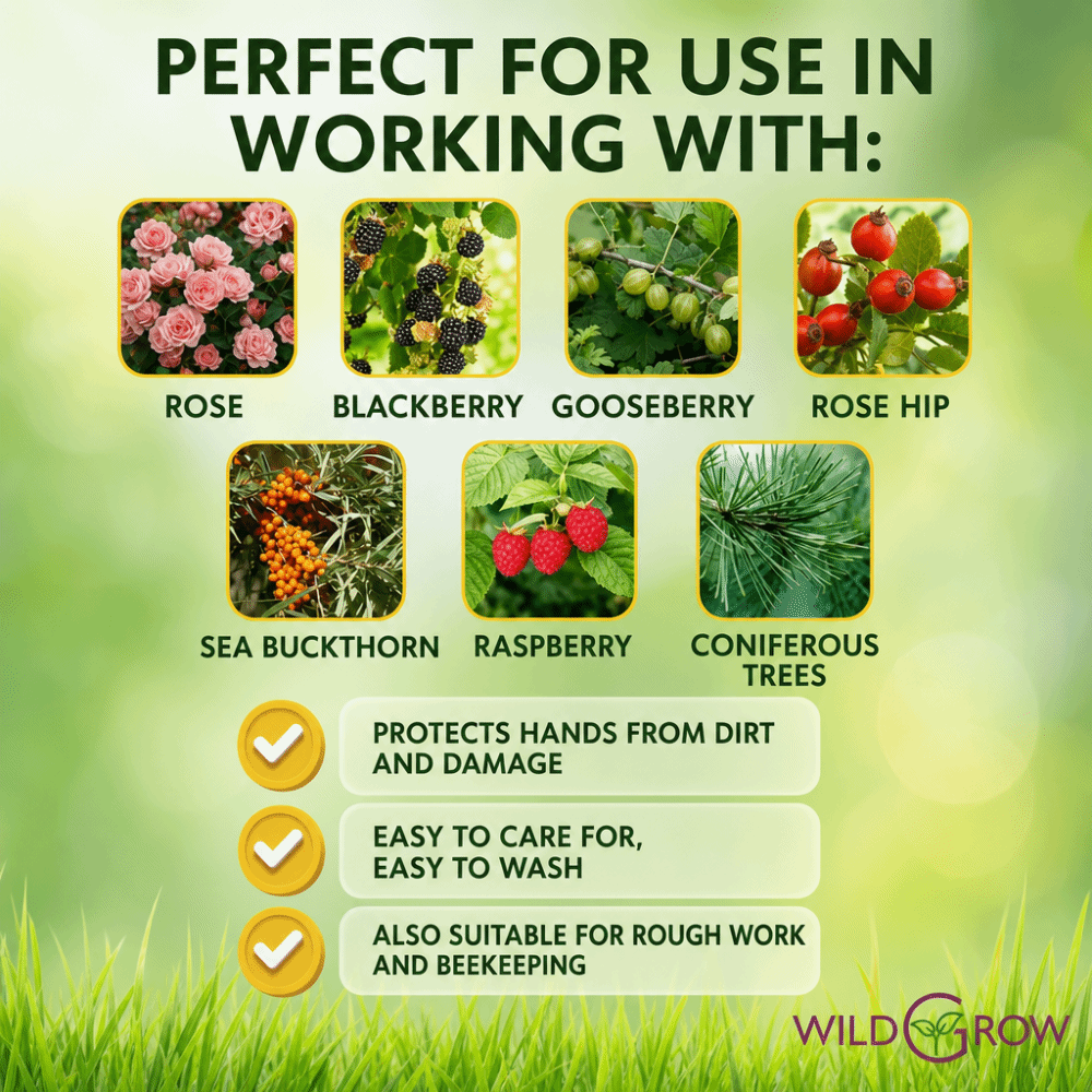 قفازات جلدية طويلة للحدائق مقا - مراجعة Garden Gloves Thorn Proof وسعره