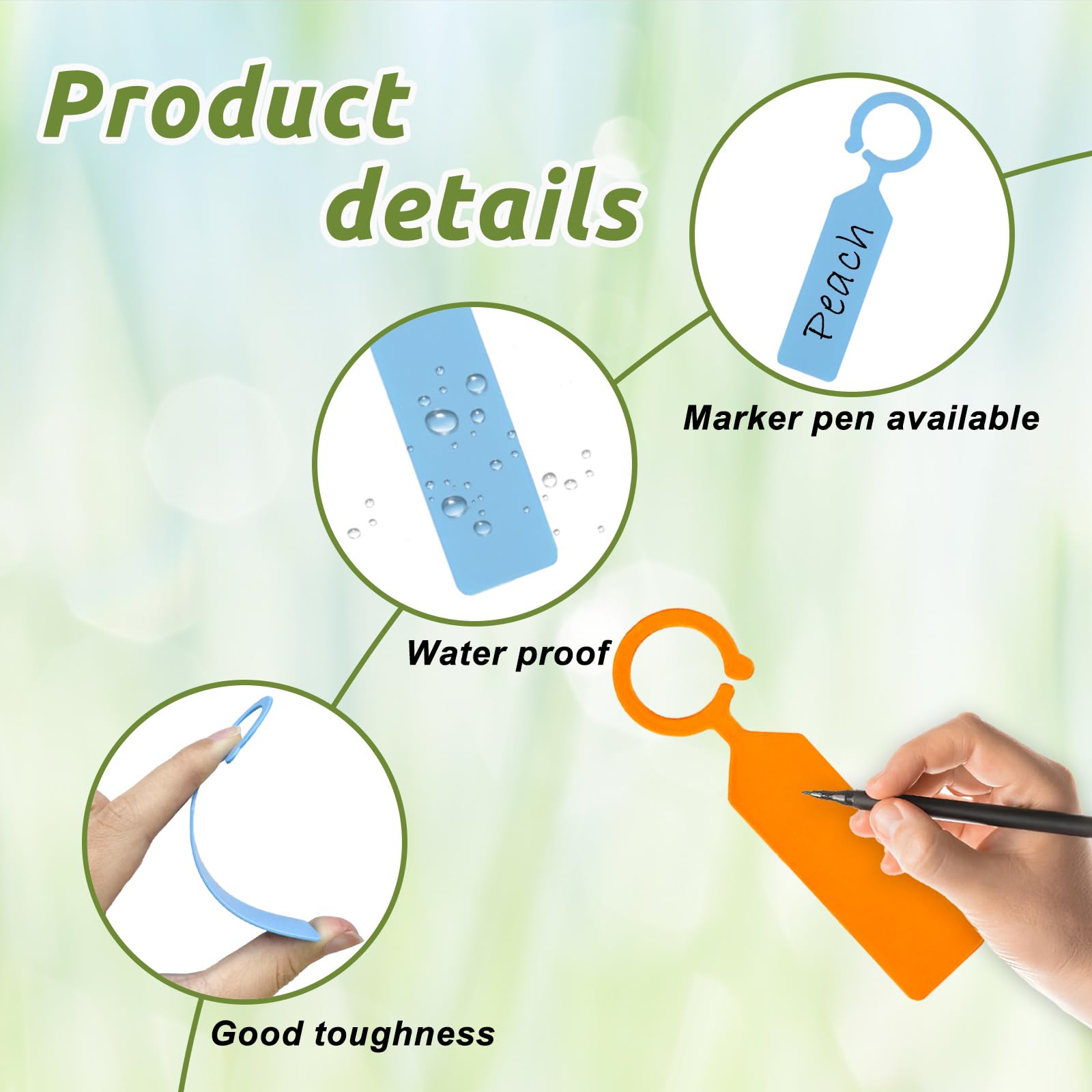 100 قطعة من علامات النباتات ال - مراجعة Plant Label Tags وسعره