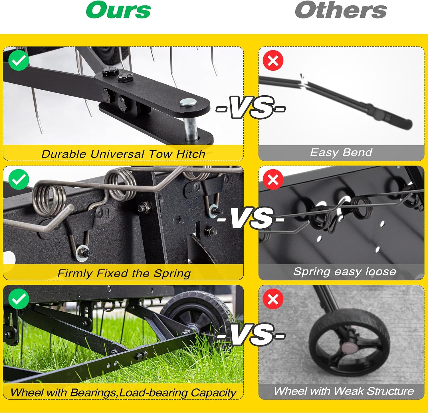 ملحق مشط تفكيك التربة للحدائق، - مراجعة Gardening Tools Heavy Duty وسعره