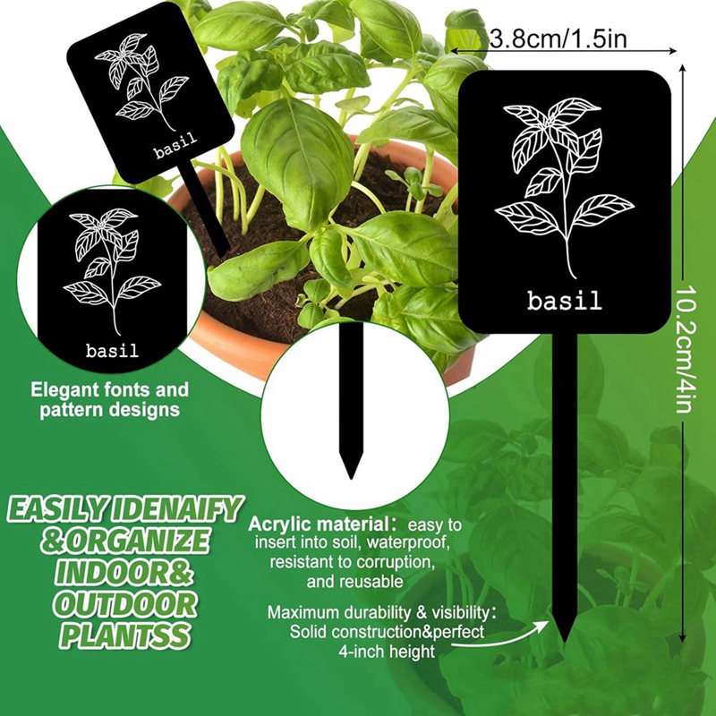 24 قطعة من لوحات تعريف النباتا - مراجعة Gardening Tools Names وسعره
