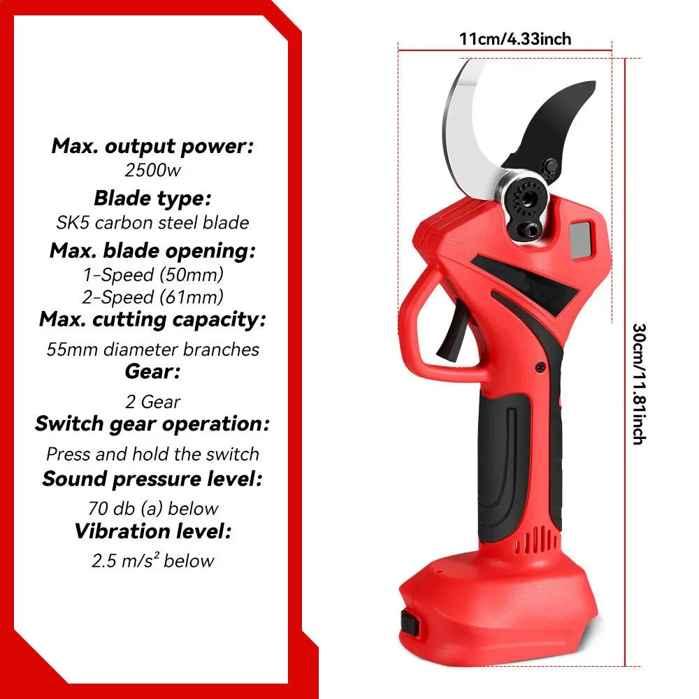 55 مللي متر مقص كهربائي بدون ف - مراجعة Gardening Tools Battery Powered وسعره