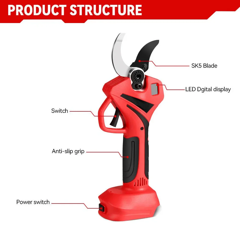 55 مللي متر مقص كهربائي بدون ف - مراجعة Gardening Tools Battery Powered وسعره