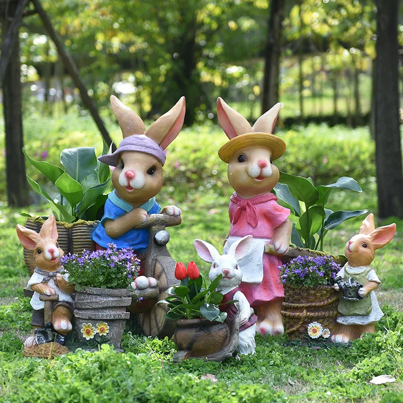 كارتون أرنب زهرة وعاء خزان في  - مراجعة Gardening Tools Sketch وسعره
