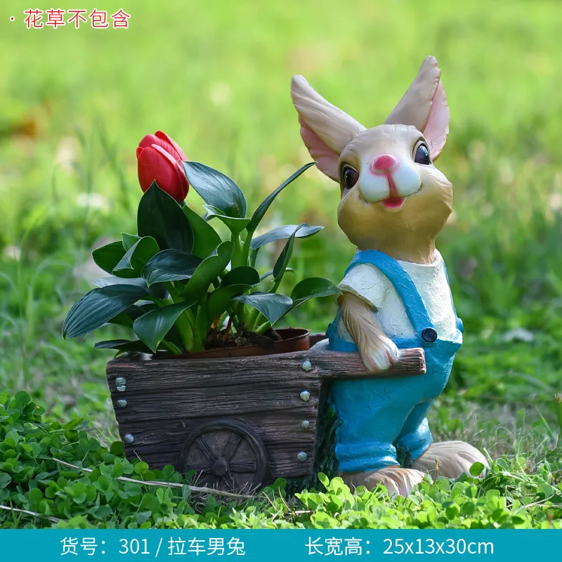 كارتون أرنب زهرة وعاء خزان في  - مراجعة Gardening Tools Sketch وسعره