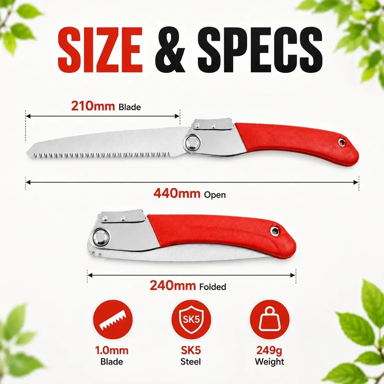 منشار تقليم قابل للطي 210 مم م - مراجعة Gardening Tools To Cut Branches وسعره